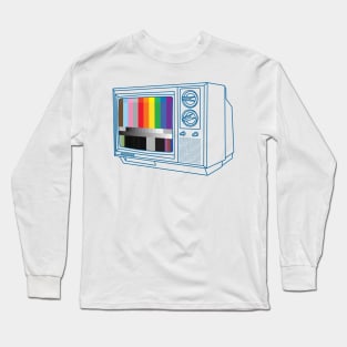 Queer vintage TV test pattern Long Sleeve T-Shirt